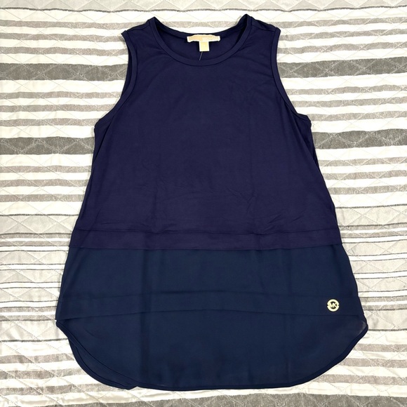 MICHAEL Michael Kors Tops - MICHAEL Michael Kors True Navy Sleeveless Top Size Small